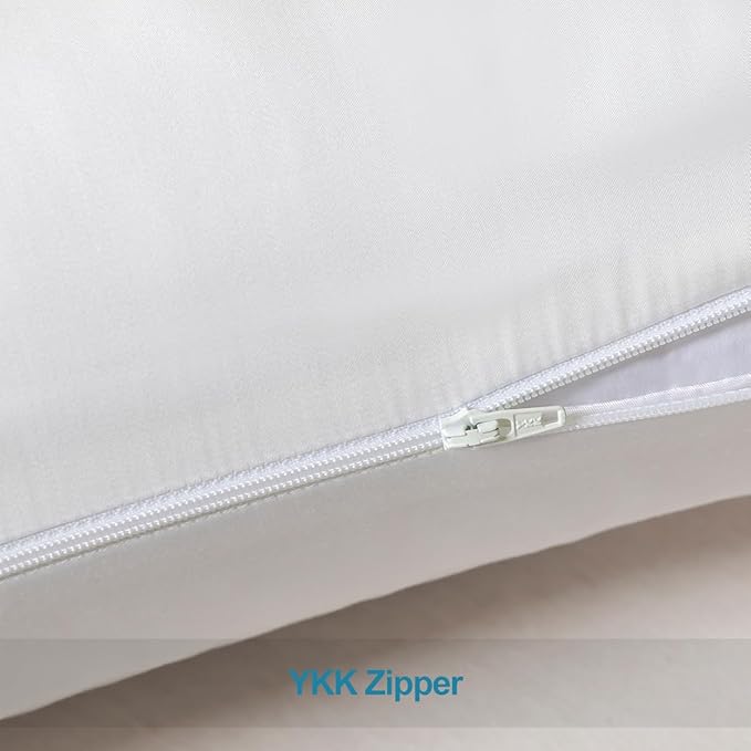 STONECREST Gusseted Pillow Protector - 1 PC, Zipper Premium Pillow Encasement Covers(400TC Tencel, Queen)