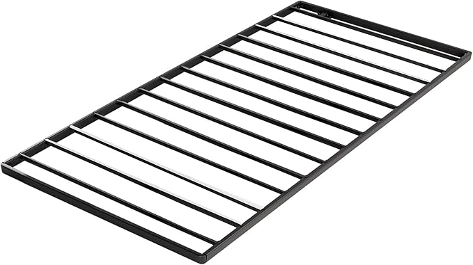 Mellow 1.6 Inch Metal Bunkie Board Mattress Support for Bed Frames, Box Spring or Bed Slat Replacement, Easy Assembly, Twin, Black