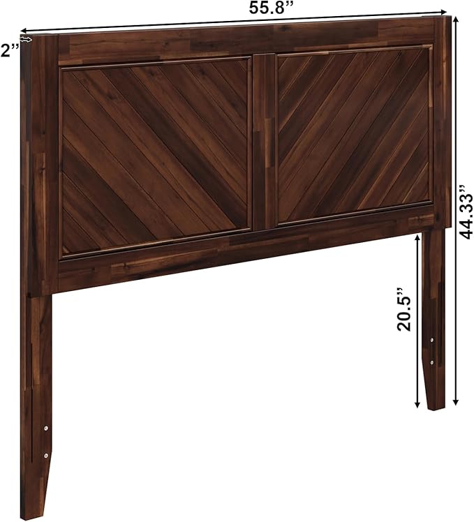 AFI, Canyon Full Solid Wood Rustic Farmhouse Headboard, Barnwood