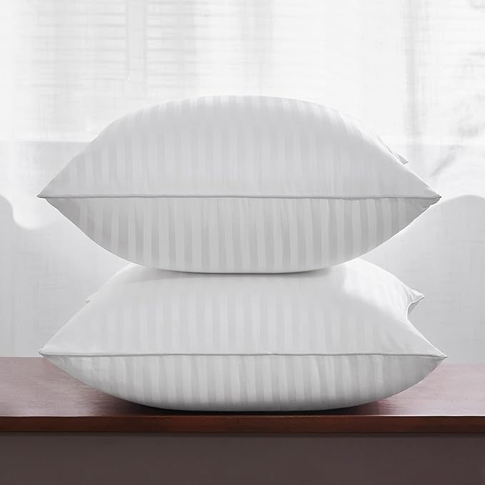 Oubonun 20 x 20 Throw Pillow Inserts, Firm and Fluffy Decorative Square Pillows for Couch Bed Sofa with Soft Cotton Cover White Cushion with Down Alternative Pack of 4