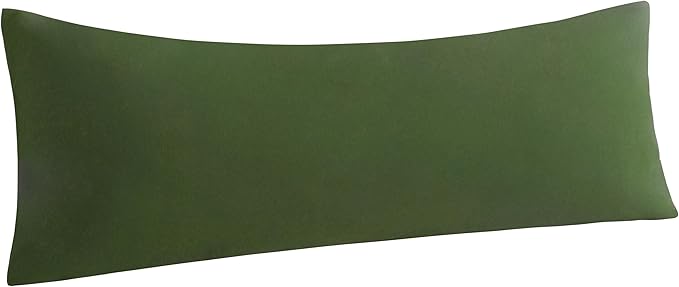 NTBAY Body Pillowcase - Brushed Microfiber 20x54 Pillowcase - Soft, Wrinkle-Free, Fade-Resistant, Stain-Resistant, Olive Green Body Pillow Cover with Envelope Closure - 20x54 Inches, Olive Green