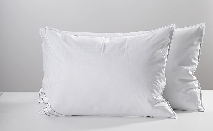 Natural Goose Down&Feather Pair Pillows Insert, Set of 2 Bedding Soft Pillows 100% Soft Cotton King 20x36in