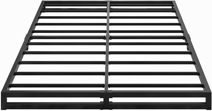 Lutown-Teen 4 Inch California King Bed Frames No Box Spring Needed Heavy Duty Metal Cal King Platform for Mattress Foundation, Noise Free, Easy Assembly, Black