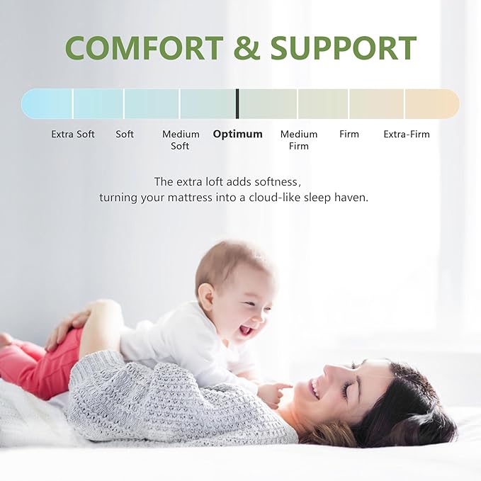 PATSBA Premium Viscose Made from Bamboo RV King Size Mattress Topper for Back Pain, Quilted Fitted Extra Thick Mattress Pad,Pillow Top Mattress Cover with Deep Pocket Up to 21 Inches（72 * 80inch）