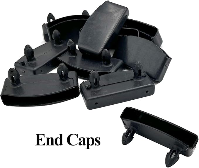 20pcs 54x9mm Black Replacement Bed Slat Plastic End Caps Holders for Holding Securing Wooden Slats Bed Base,Width 54mm x Height 9 mm (Inside Dimension)