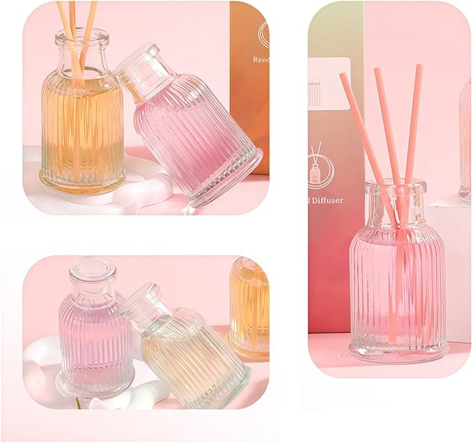 40ml/1.35oz Diffuser Bottle Glass Diffuser Jar Empty Essential Oil Glass Diffuser Bottles Aromatherapy Jar Decorative Bottles Fragrance Accessories for Crafts Decor