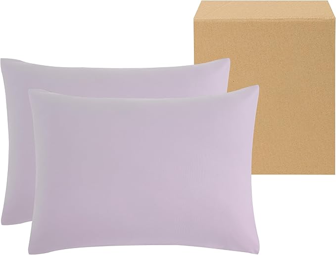 ZPECC Pillow Cases Bulk 24 Pack - Standard Pillowcases with Envelope Closure, Soft Brushed Microfiber Pillow Cover for Hotel Airb&bs Hospital Bedding Essential, Light Purple