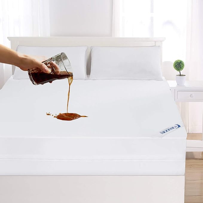 Zippered Waterproof Mattress Protector Twin, 6-Side Waterproof Mattress Encasement, Twin Mattress Cover, Box Spring Encasement