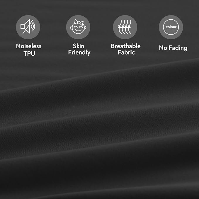 2 Pack Full Size Mattress Protector Waterproof Cover, Waterproof Bed Full Fitted Sheet Only, Machine Washable 14" Deep Pocket Mattress Covers for Double Bed, Black