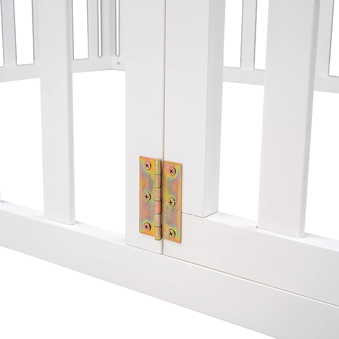 Bellemave Queen Size Montessori Floor Bed with 21.7" High Rails, Pine,Plywood Floor Bed with Small Door, White