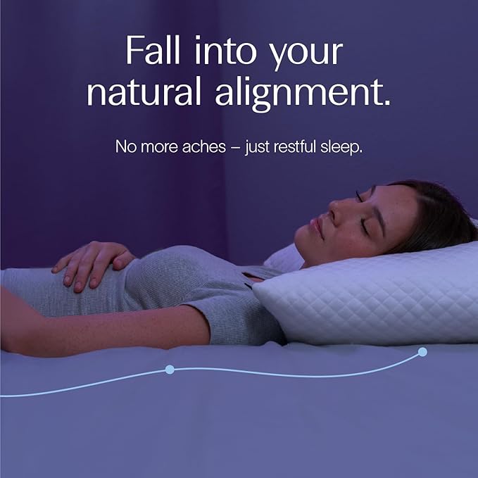DreamyBlue Signature Pillow w/Adjustable Loft • Shredded Memory Foam Fill • Neutral Alignment for Side, Back, and Stomach Sleepers • Washable Bamboo Rayon Cover • CertiPUR-US Certified Foam (Queen)