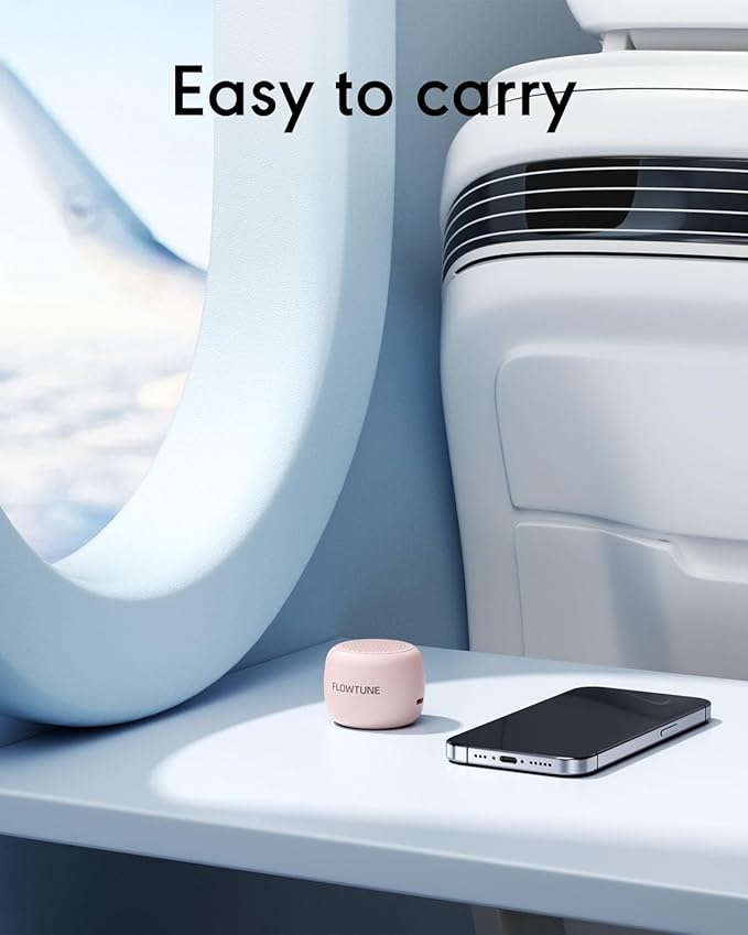 Sound Machine Flowtune White Noise Machine for Baby Adults, Mini Portable Sound Machine for Travel, 6H Timer, 18 Soothing Sleep Sounds Gift (Sakura Pink)