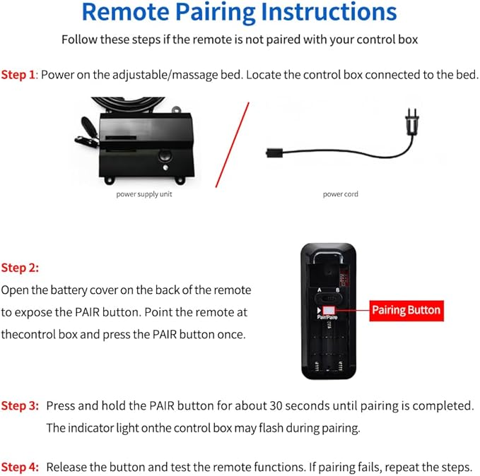 RF399A RF368B MC120TS Remote Replacement for keeson Adjustable Bed Remote/Tempurpedic Ergo Adjustable Bed Base JLDK.30.03.20, Compatible with keeson MC120TS JLDP.15.012.404, 2 Years Warranty