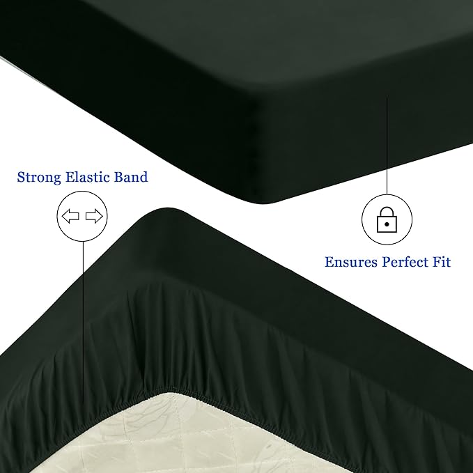Sufdari Cal King Mattress Protector,Waterproof Mattress Protector,Fitted Sheet Style Mattress Cover with 18" Deep Pocket,Washable and Comfortable-Green,California King