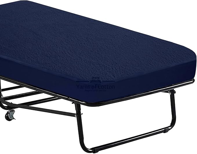 Cot Mattress Protector 28"x75" Waterproof, Terry Soft and Noiseless Mattress Protector Perfect for Daybed 28" X 75" Mattress/Narrow Twin/Cot Size/Rv Bunk/Camping Cot (Navy)