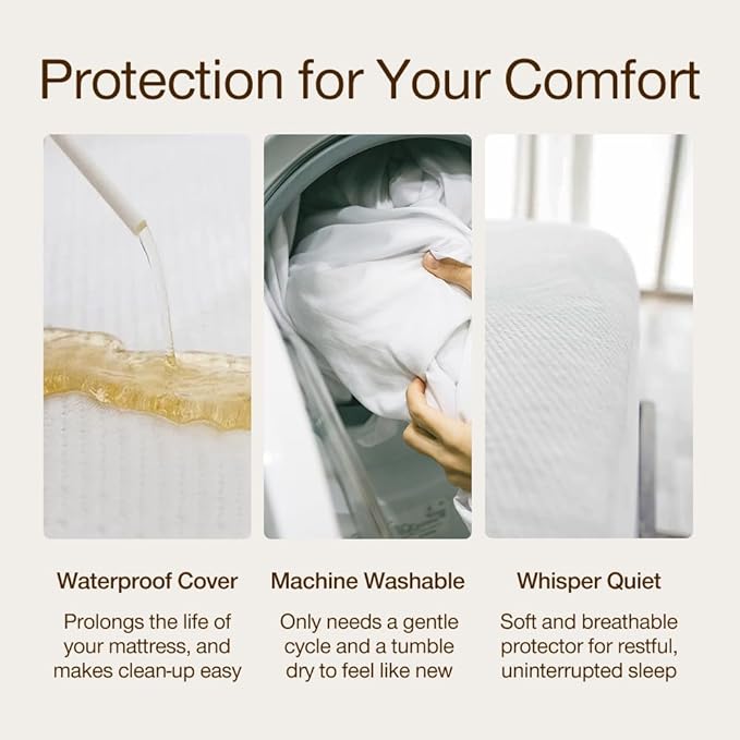 Coop Home Goods Ultra-Tech Waterproof Mattress Protector Twin XL, Smooth Top Mattress Pad, Waterproof Cover, Up to 18 Inches Deep, Machine Washable, Noiseless Comfort, Twin XL (39x80)