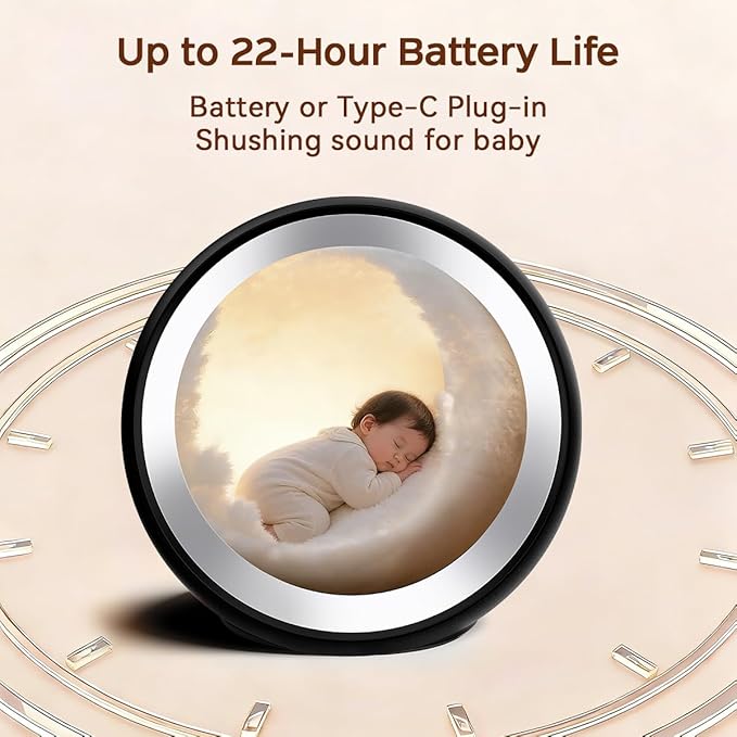 Small Sound Machine Battery Mini White Noise Machine for Baby Kids Adult with 32 Relaxing Sounds 32 Volume Levels Sleep Brown Noise Machine for Travel Office Privacy with 4 Timer & Memory