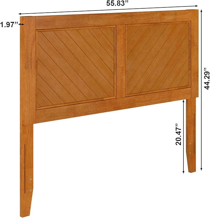 AFI, Canyon Full Solid Wood Rustic Farmhouse Headboard, Light Toffee