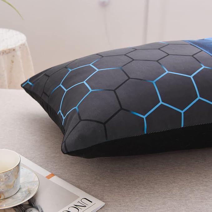 NTBED Gaming Body Pillow Cover Gamer Microfiber Pillowcase with Envelope Closure for Kids Boys Adults,(20"x54",Blue)