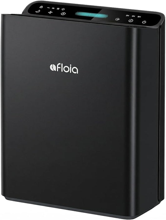 Afloia Air Purifier for Home Large Room Bedroom Up to 2000Ft² with PM2.5 Air Quality Monitor Smart Auto Mode, Washable Pre Filter Cleaner for Pet, Black