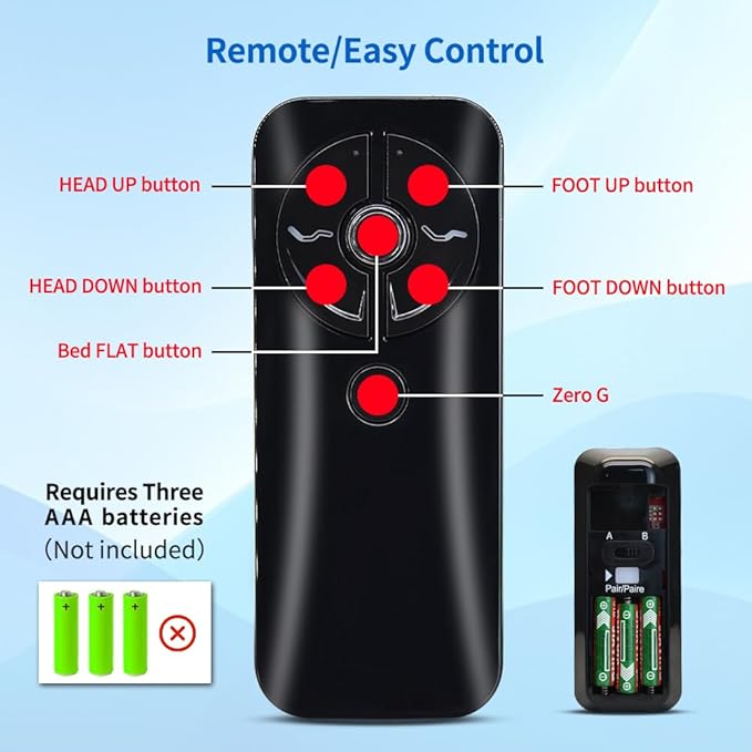 RF399A RF368B MC120TS Remote Replacement for keeson Adjustable Bed Remote/Tempurpedic Ergo Adjustable Bed Base JLDK.30.03.20, Compatible with keeson MC120TS JLDP.15.012.404, 2 Years Warranty