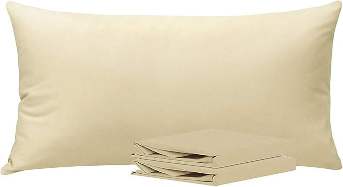NTBAY King Pillowcase Set - 2 Pack Brushed Microfiber 20x40 Pillowcases - Soft, Wrinkle-Free, Fade-Resistant, Stain-Resistant, Light Taupe Pillowcases with Envelope Closure - 20x40 Inches, Light Taupe