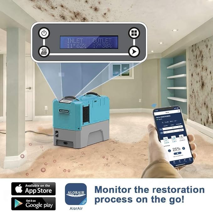 ALORAIR LGR Smart WiFi Commercial Dehumidifier up to 180 PPD (Saturation) with Pump, 6 Years Limited Warranty, Industrial Dehumidifiers, for Garage, Flood Restoration, Basement