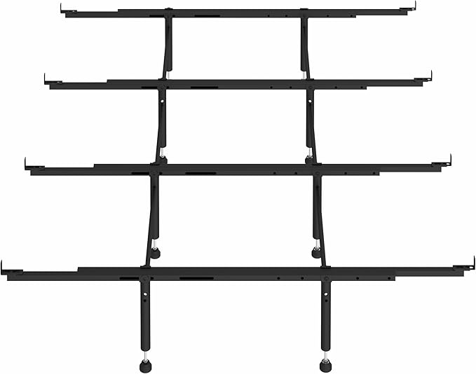 Bed Slats Center Support System - 4 Cross Rails and 8 Adjustable Legs,Replacement Support Legs for Full,Queen and King,California King Metal/Wood/Upholstered Bed