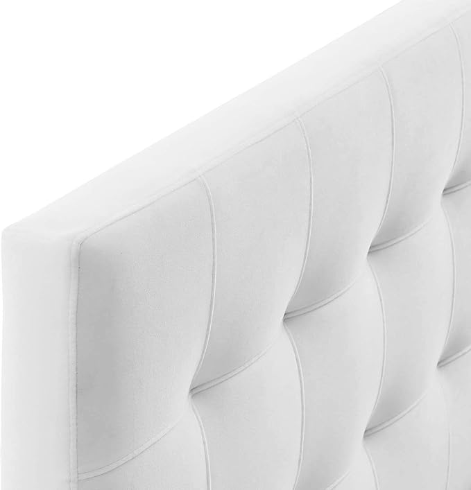 Modway MOD-6121 Lily King Biscuit Tufted Performance Velvet Headboard, White