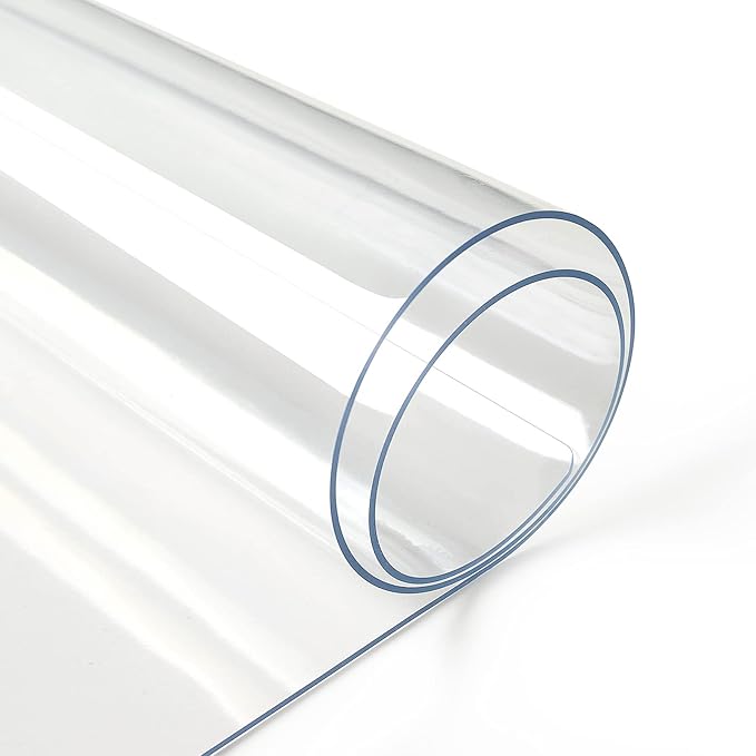 Deep Dream 1.5mm Thick 45 Inches Clear Round Table Protector, Round Table Cover, Tablecloth Protector, Table Protector for Dining Room Table & Office