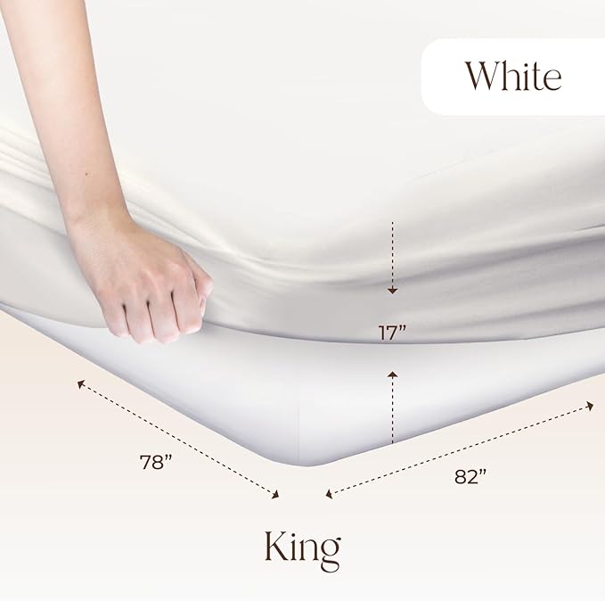 Organic Waterproof Mattress Protector King Size - 100% Waterproof Mattress Pad with Quiet & Breathable Triple Layer Protection - Fairtrade & GOTS Certified Durable Machine Washable Design (King)