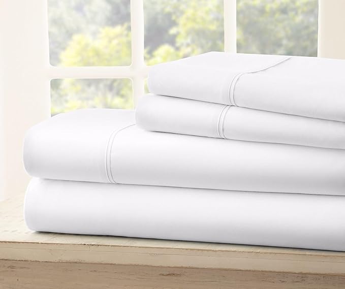 Split King Size Sheet Set - Egyptian Quality Ultra-Soft Bed Sheets - Double Brushed - Deep Pockets- Easy Fit - 5 Piece Set- Fade Resistant