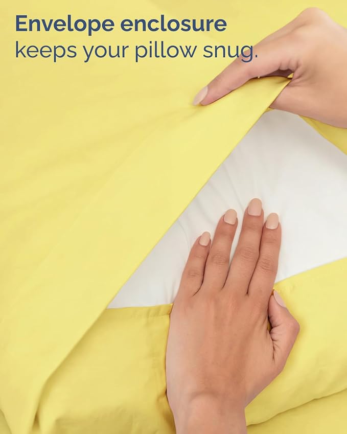 Twin 4 Piece Sheet Set - Comfy, Breathable & Cooling - Hotel Luxury Bedding for Women, Men, Kids, Teens and Children - 1 Flat & 1 Fitted Sheet & 2 Pillowcases w/ Deep Pockets - Wrinkle Free - Yellow
