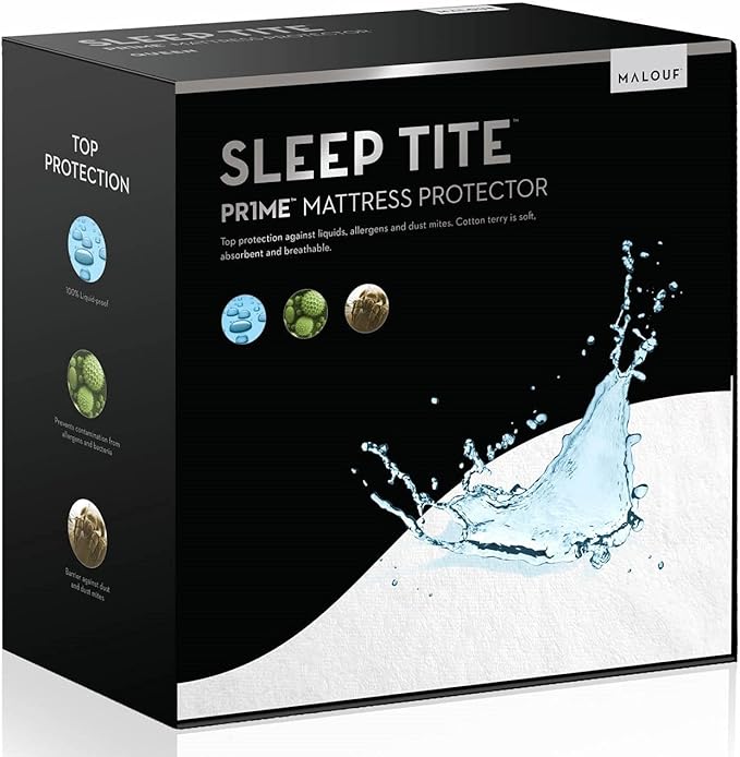 SLEEP TITE Hypoallergenic 100% Waterproof Mattress Protector - 15-Year U.S. Warranty - Vinyl Free - Twin