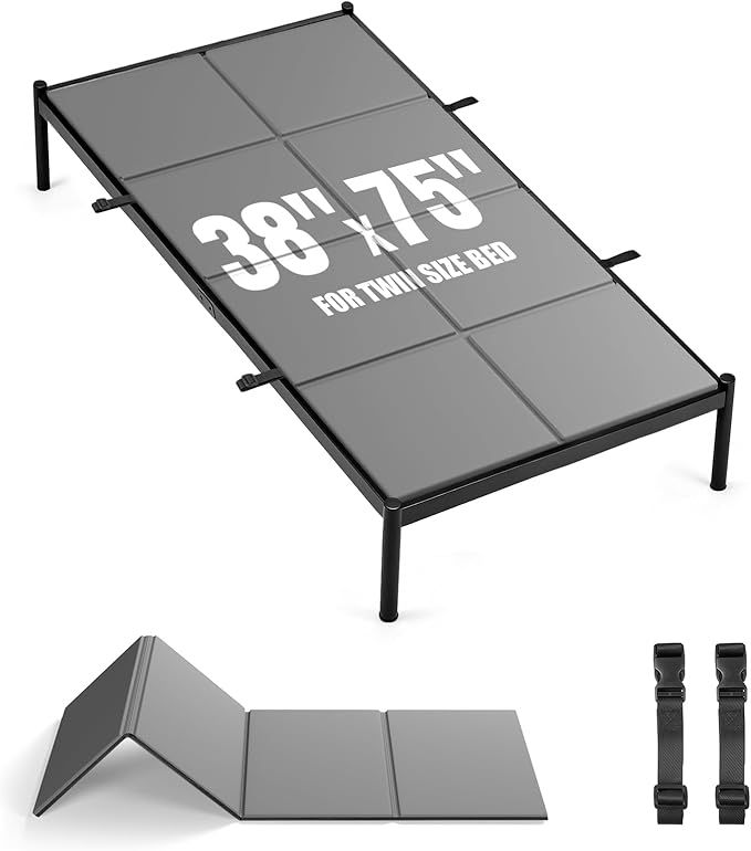 Premium Bunkie Board Twin Size (38" x 75") – High Density Mattress Support, Helps Reduce Sagging, Low Profile, Non-Slip, Moisture-Resistant, for Daybed Platform & Slatted Bed Frames