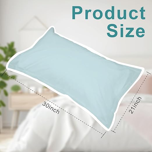 Disposable Pillow Case Covers(Pack of 100),Bulk Pillow Cases for Medical Hospital Travel,Paper Pillow Cases Disposable 21” Width x 30”Length (Blue)