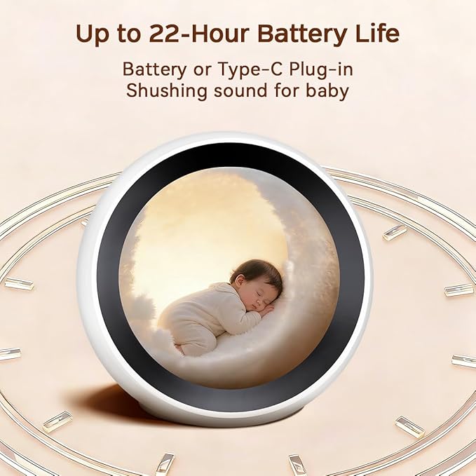 Battery Sound Machine Small White Noise Machine for Baby Kids Adult with 32 Volume Levels 32 Soothing Sounds Sleep Brown Noise Machine with 4 Timer & Memory for Travel Office Privacy