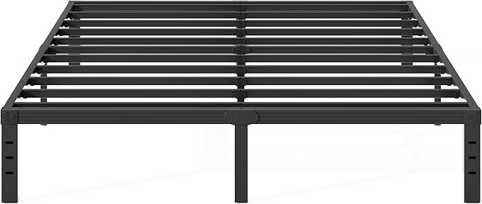 14 Inch King Size Bed Frame Supports up to 2000lbs, No Box Spring Needed, Platform with Heavy Sturdy Metal Steel, Easy Assembly, Under Bed Storage, Noise-Free, Non-Slip