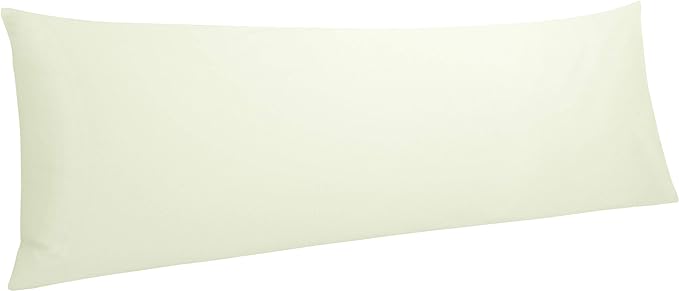 NTBAY Egyptian Cotton Body Pillowcase - 500 Thread Count Cotton Body Pillow Cover - Soft and Breathable Envelope Closure Body Pillowcase for Adults, 20x54 Inches, Ivory