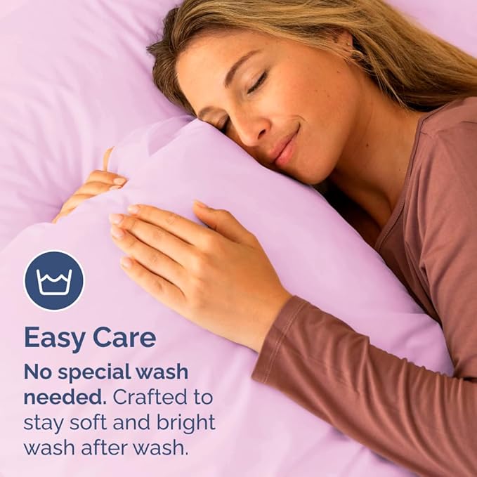 King Standard Pillow Cases Set of 2 - Ultra-Soft Hotel Quality Pillowcase Covers - Comfy, Cozy & Fade Free - Wrinkle Resistant - Machine Washable Pillow Protectors - 2 Piece Set - Light Pink
