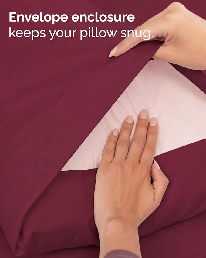 Twin XL 4 Piece Sheet Set - Comfy Breathable & Cooling - Hotel Luxury Bedding for Women, Men, Kids, Teens & Children - 1 Flat & 1 Fitted Sheet & 2 Pillowcases w/ Deep Pockets - Wrinkle Free - Burgundy