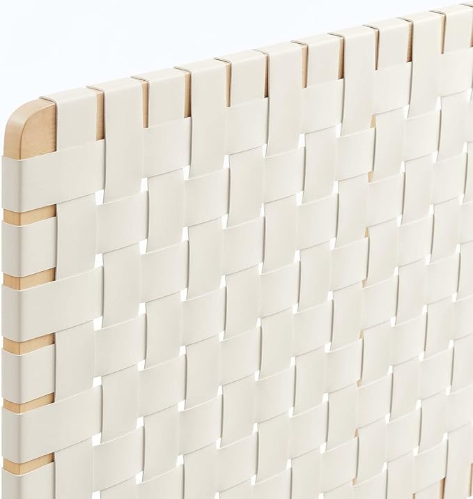 Modway Sparta Weave Twin Vegan Leather Headboard in Natural Beige