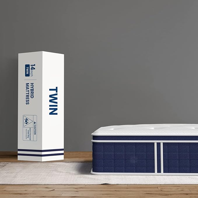 Coolvie Queen Mattress Firm, Strong Coils Hybrid Mattresses for Extra Lumbar & Hip Support, Cooling Knit Fabric Cover- CertiPUR-US® Certified Foam/ 80x60x12, 12 Inch Mattress Queen Size in a Box