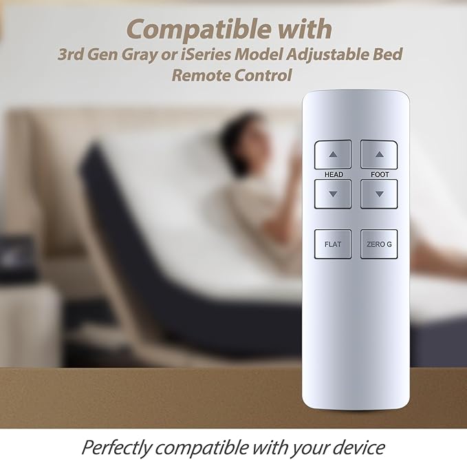 New Replacement Adjustable Bed Remote Control for Serta Motion Essentials Remotes for Adjustable Beds (3rd Gen Gray or iSeries Model)