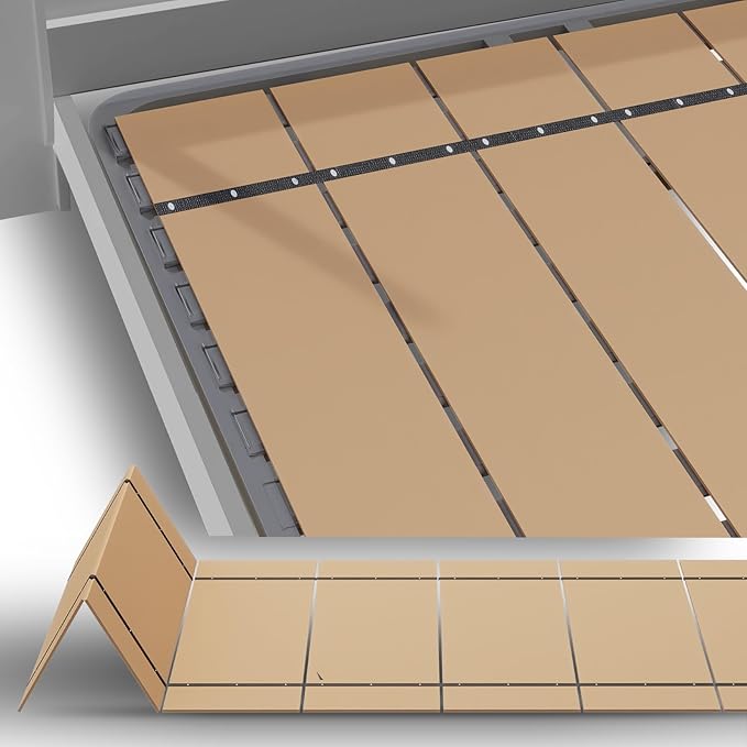 Bunkie Board Thin Wood 6mm Twin Size XL (38 x 76 in) | Modular Portability Design, Noise Minimizing, Low Profile Design, Easy Setup, Foldable| Bed Slats, Foldable Box Spring, Bed Support Slat