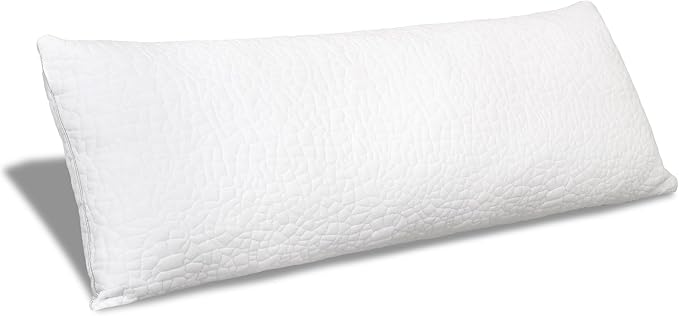 DWCN Adjustable Body Pillow for Adults - 20x60 Inch Shredded Memory Foam Body Pillow with Removable & Washable Pillowcase, Full Body Support for Side Sleepers, Pregnancy & Pain Relief