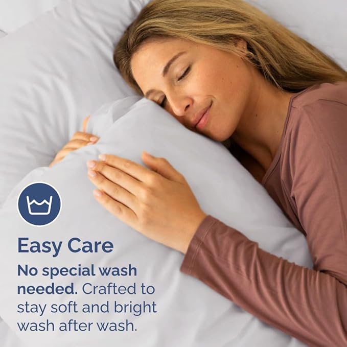 Standard Pillow Cases Set of 4 - Ultra Soft Hotel Quality Pillowcase Covers - Comfy Bedding for Women, Men, Kids & Teens - Machine Washable Pillow Protectors - 4 Piece Set - Standard Size French Grey