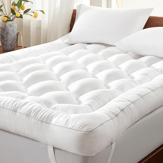 Decroom 4 Inch Mattress Topper Full for Back Pain Relief, Breathable Memory Foam Mattress Pad, Soft & Supportive Pillow Topper, 75x54x4 Inch