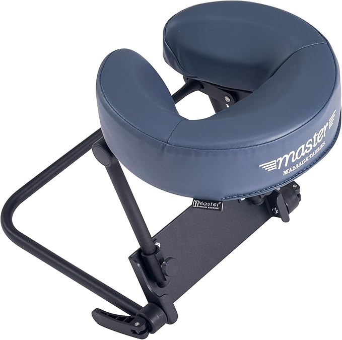 Master Massage Home Use Sleeping Mattress Top Massage Kit-Adjustable Headrest Face Pillow Cradle & Face Cushion Support Bracket, Head Rest Support- Eye Surgery Recovery -Royal Blue