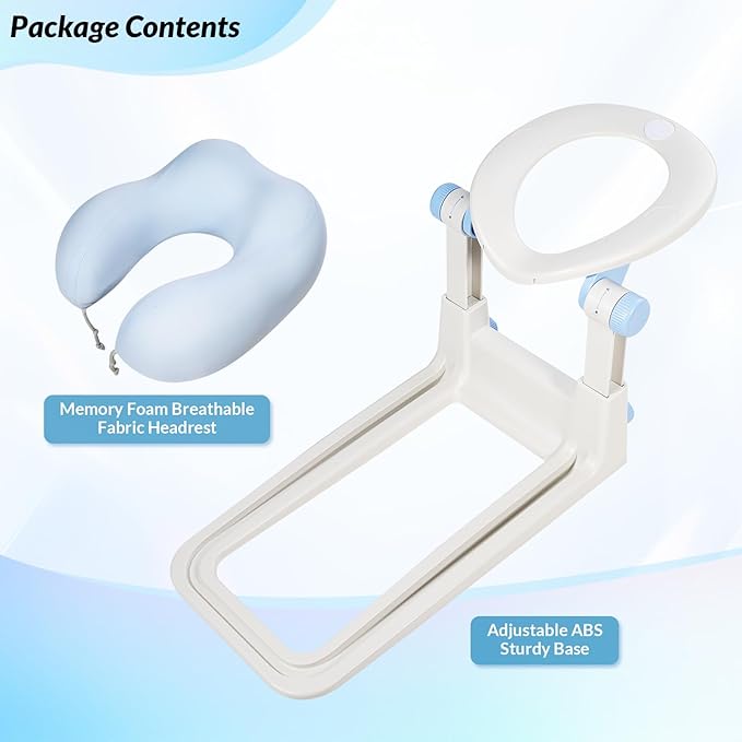Massage Headrest for Bed, Adjustable U-Shaped Face Cradle Pillow, Portable Memory Foam Pillow for Neck Pain Relief, Ideal for Post Eye Surgery Recovery, Home Facials, Spa & Massage Table Daily Use
